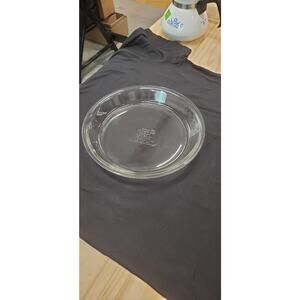 Vintage Anchor Hocking Ovenware 1060 Clear Glass 9 inch Pie Plate Pan USA